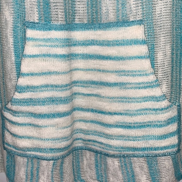 NWOT J. Jill Linen Blend Lightweight Striped Beachy Tunic Sweater L - Picture 7 of 14